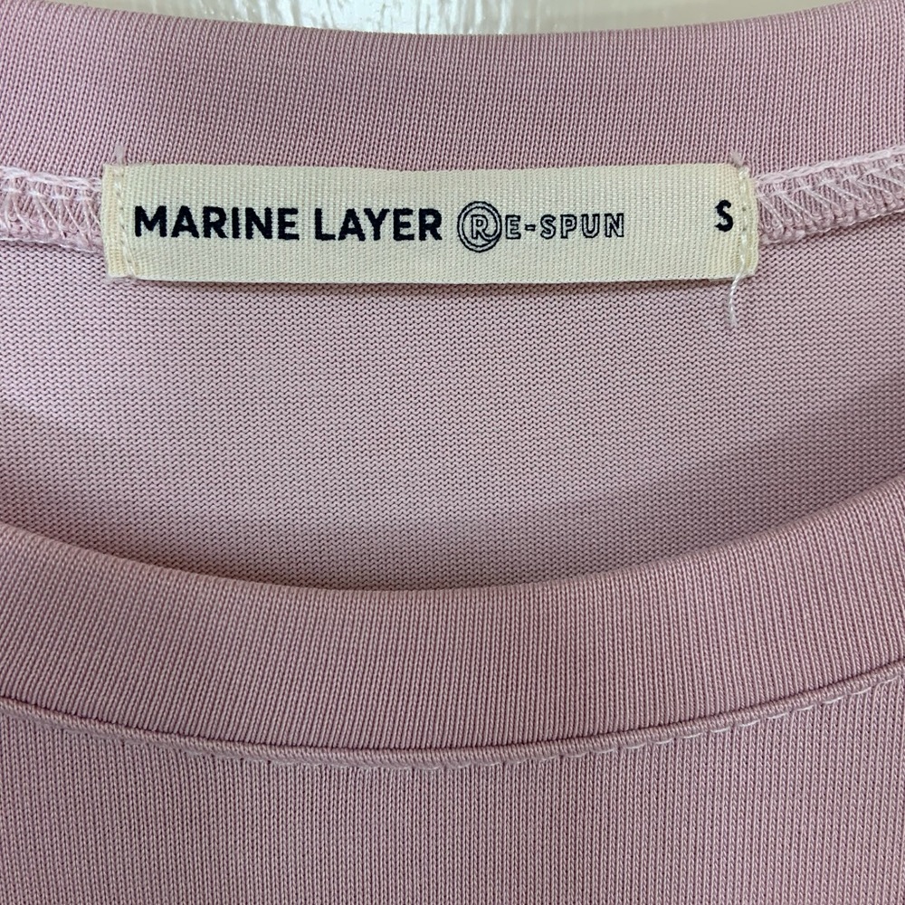 Marine Layer Re-Spun Crewneck Long Sleeve Modal Blend Top - Picture 3 of 5